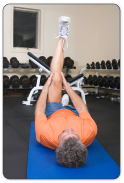 After your hip is warmed up your physical therapist will guide you through stretches to improve mobility.